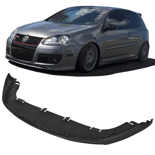 Front Bumper Lip Spoiler For 06-09 Volkswagen Golf Jetta Mk5, Black PU V Style