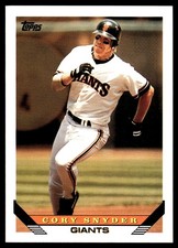 Cory Snyder 1993 Topps #254 Giants MLB READ FREE SHIPPING AutographDen