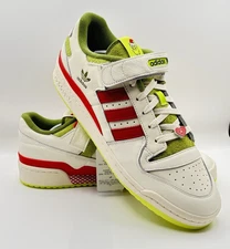 Adidas Forum Low Dr Seuss The Grinch White Green Red Shoes Men's 12 ID3512