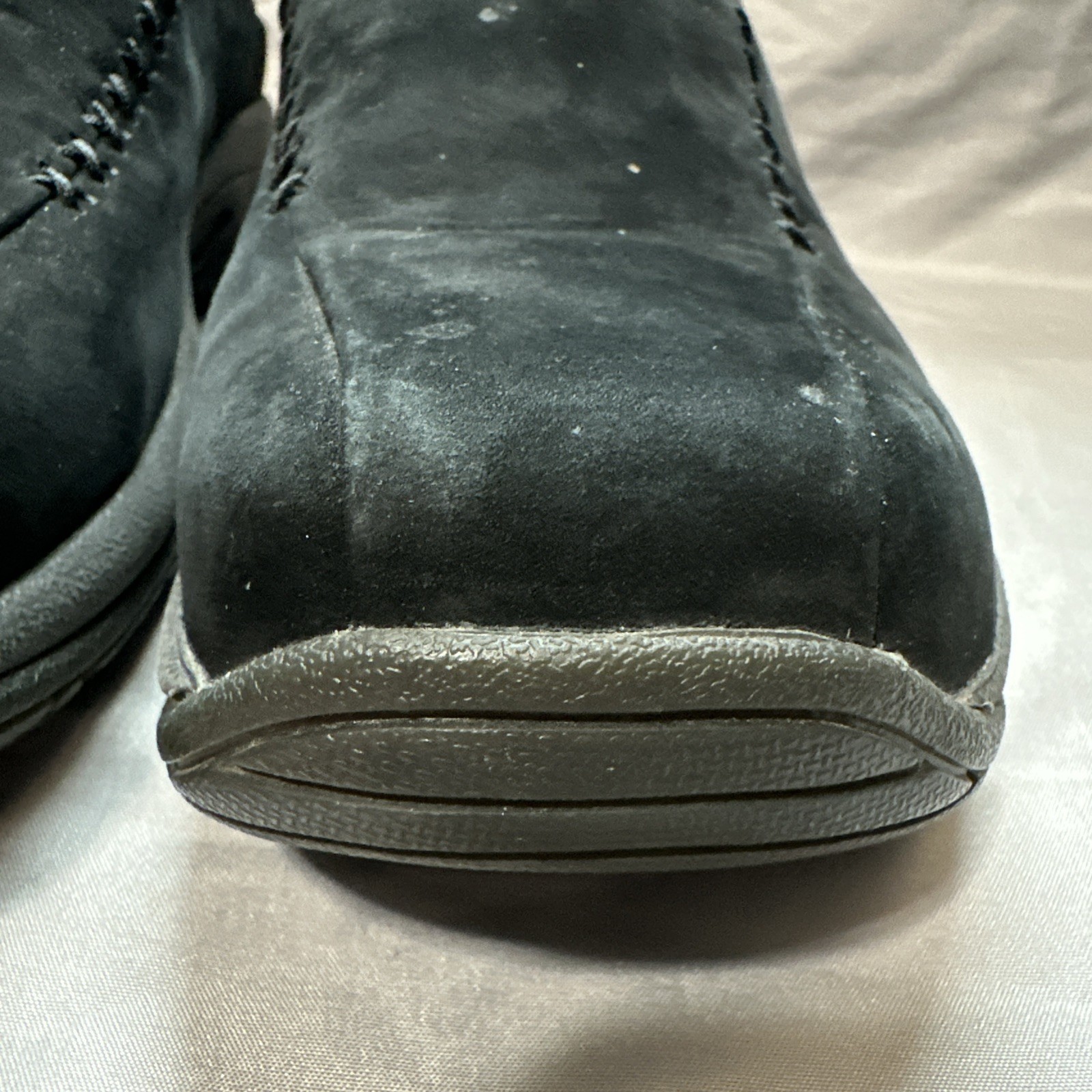 Scarpe Merrell donna 10 mocassini slip on neri scamosciati primo cucitura moc comodi