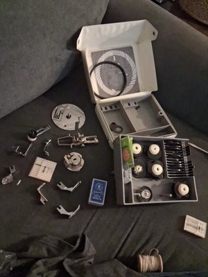 Necchi Sewing Machine Accessories Feet Cogs Case Needles Parts Plate Buttonhole