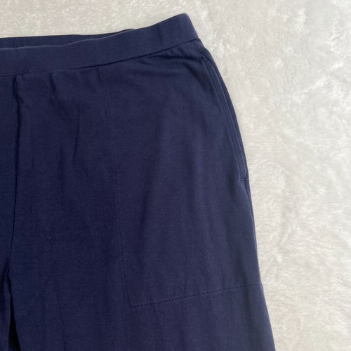 Pantalone EILEEN FISHER donna extra large blu elasticizzato pull on conico vita alta XL - Foto 3 di 14