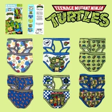 Teenage Mutant Ninja Turtles  6-PACK  Toddler Boys' BRIEFS UNDERWEAR 2 T/3 T NEW