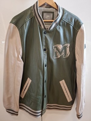 Lederjacke Gipsy Baseballjacket XXL olive /beige neu Bomberjacke
