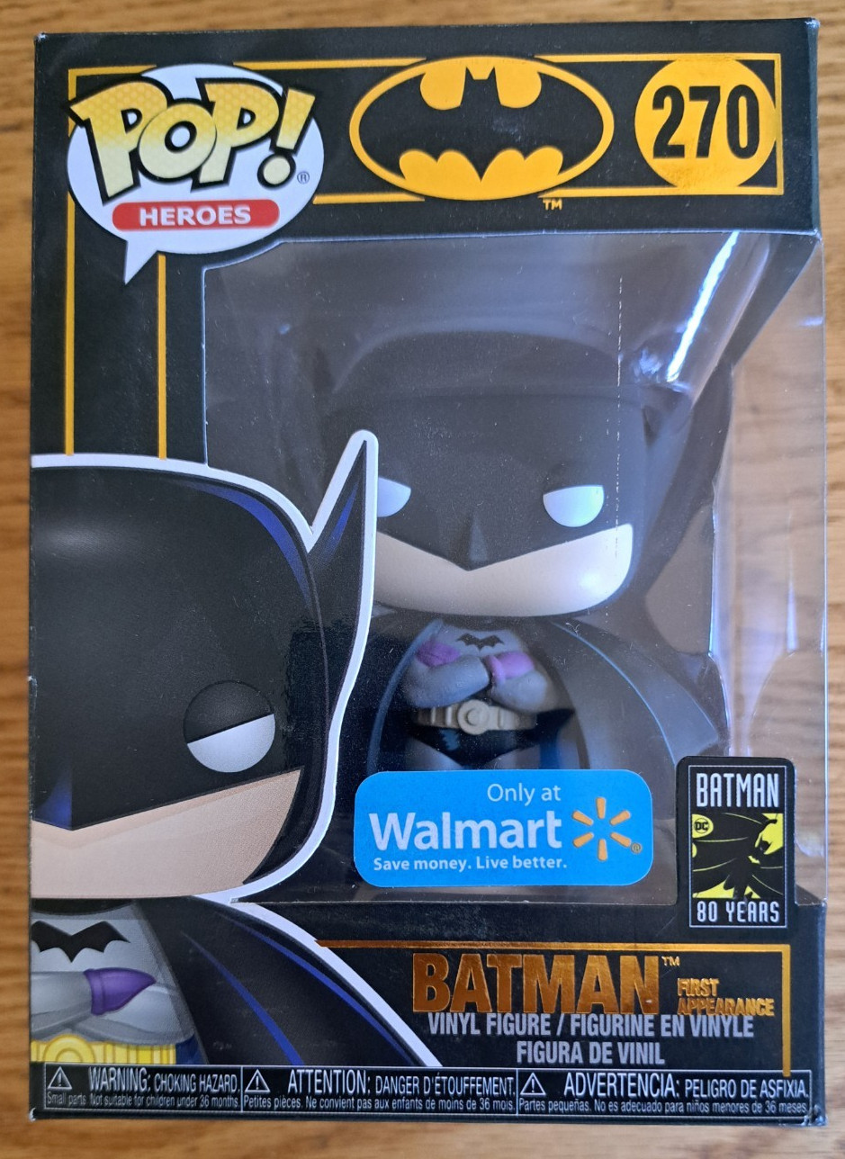 Funko Pop Heroes: Batman 1St Appearance 270, 80 Year Anniversary, Vinyl Figure