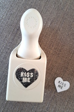 HTF Martha Stewart Craft KISS ME HEART PUNCH - Valentine's Day Love - Rare