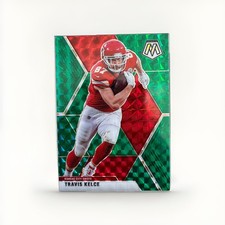 2020 Panini Mosaic - Travis Kelce #4 Green Mosaic Prizm