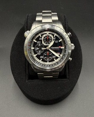 Cortebert Elevation Men s 44MM Pilot Chronograph Date Watch CB-3003 Slide Rule