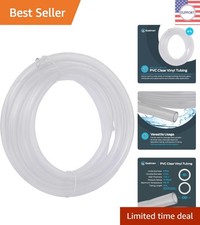 Clear Vinyl Tubing - 10ft Length, 3/8 ID x 1/2 OD for All Applications