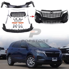 Front Bumper Cover Complete Kit For 2022 2023 2024 Chevrolet Equinox Models