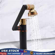 360 Rotating Kitchen Sink Tap Mixer Tap Bathroom Washbasin Mixer Faucet Black