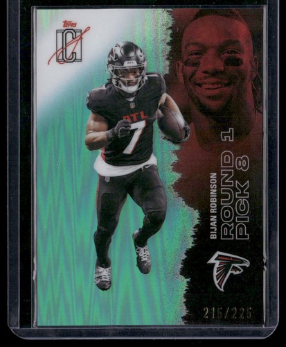 2025 Topps Signature Class #4 Bijan Robinson Chrome Teal Refractor #/225