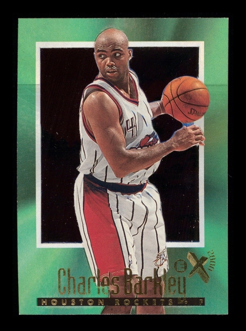 1996-97 Fleer eX2000: # 23 Charles Barkley Green Refractor NR-MINT