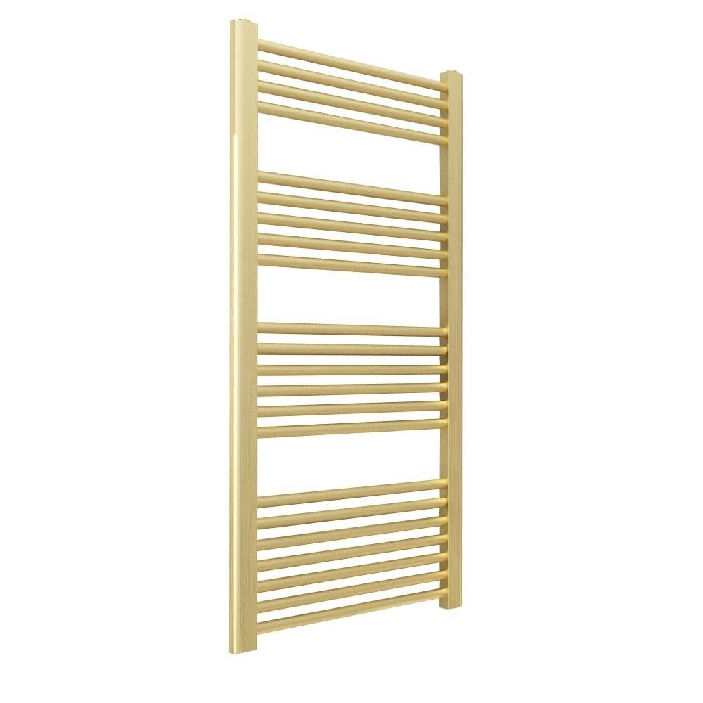 Brushed Brass Towel Rail Ladder Radiator Bathroom Heater Warmer 500mm x 1200mm