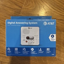 AT T 1740 Digital Answering System With Time and Day Stamp - White