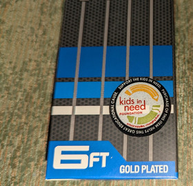 Sega Saturn 6ft AV A/V Audio Video Lead / Cable Gold "BRAND NEW IN BOX"