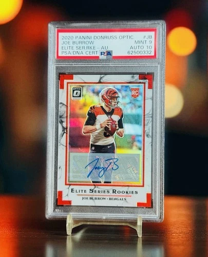 Joe Burrow RC 2020 Donruss Optic Elite Series Rookie Holo Prizm Auto /25 POP 2