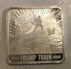 2024 1oz Proof Trump Square Trump Train Silver Bar 45 MAGA 47 .999 Silver #138