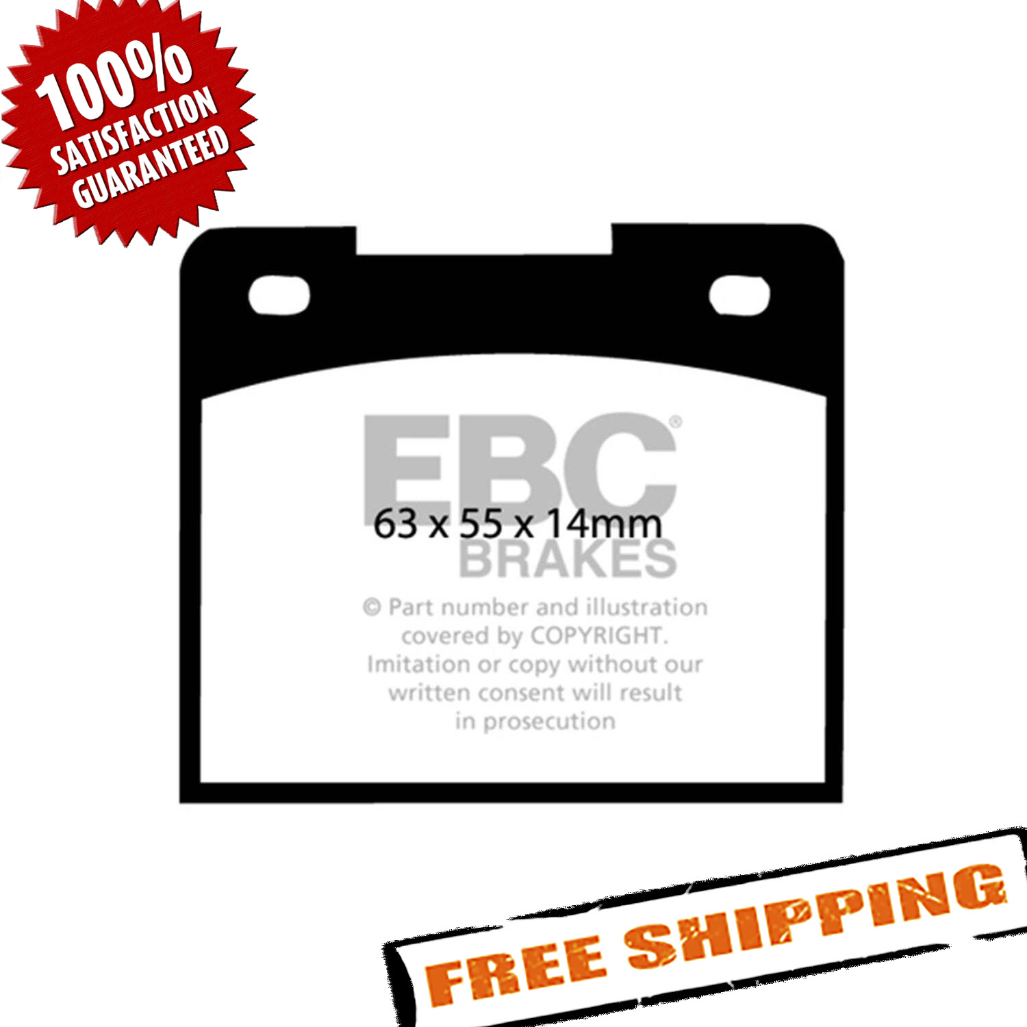 EBC DP4114R Yellowstuff Rear Aramid Fibers Brake Pads for 1966-1974 Lotus Elan