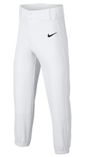 NIKE Core Elastic Cuff White Long Baseball Pants Youth Boys M 10 12 L 14 16