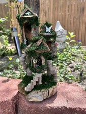 Handmade Small Fairy House Adorable With Lights Miniature Fairy House Fairy Hous
