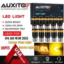AUXITO T10 194 2825 Amber LED License Plate Side Marker Light Bulb Canbus LN
