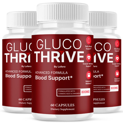 (3 Pack) Gluco Thrive Capsules Blood Optimizer Support GlucoThrive Pill (180 ct)