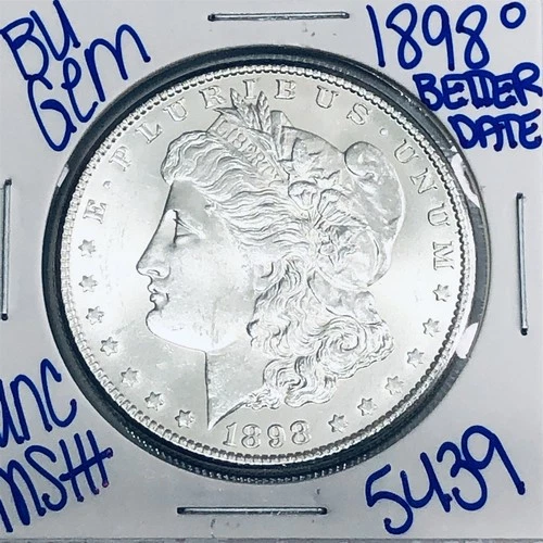 1898 O BU UNCIRCULATED MORGAN SILVER DOLLAR AUTHENTIC U.S.MINT FREESHIPPING 5439