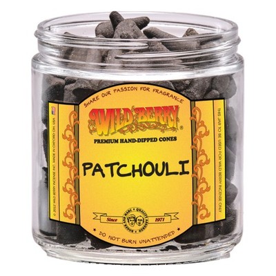 100x Wild Berry Incense Cones - Patchouli - USA Made 1'' Tall