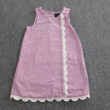 Victoria Beckham For Target Dress Girls 3T Pink Scallop Trim Sleeveless Cotton