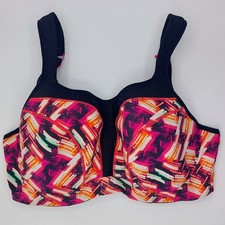 Panache Power 5021A High Impact Underwire Sports Bra Size 36 F Abstract Graphic