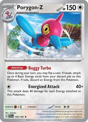 Porygon-Z SV04: Paradox Rift  Colorless Reverse Holo 144/182  NM