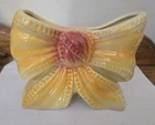 Vintage Shawnee Pottery Yellow Bow Shaped Wall Pocket Planter #434