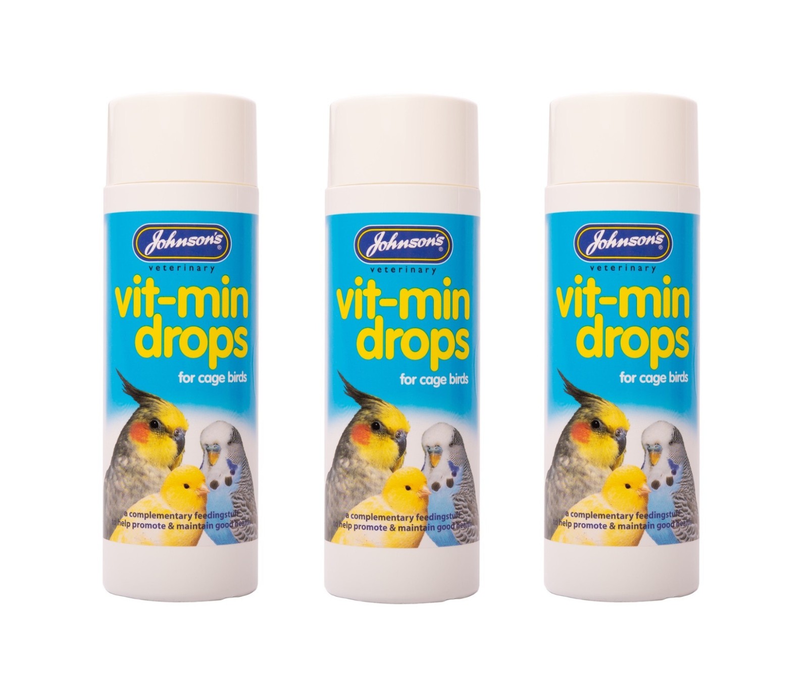 3 X 100ML JOHNSONS DAILY MULTI VITAMINS ADDITIVE FOR PARROTS & PARAKEETS BUDGIE