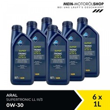 Aral SuperTronic LL III/3 0W-30 VW Mercedes BMW Motor&ouml;l 6x1 Liter = 6 Liter