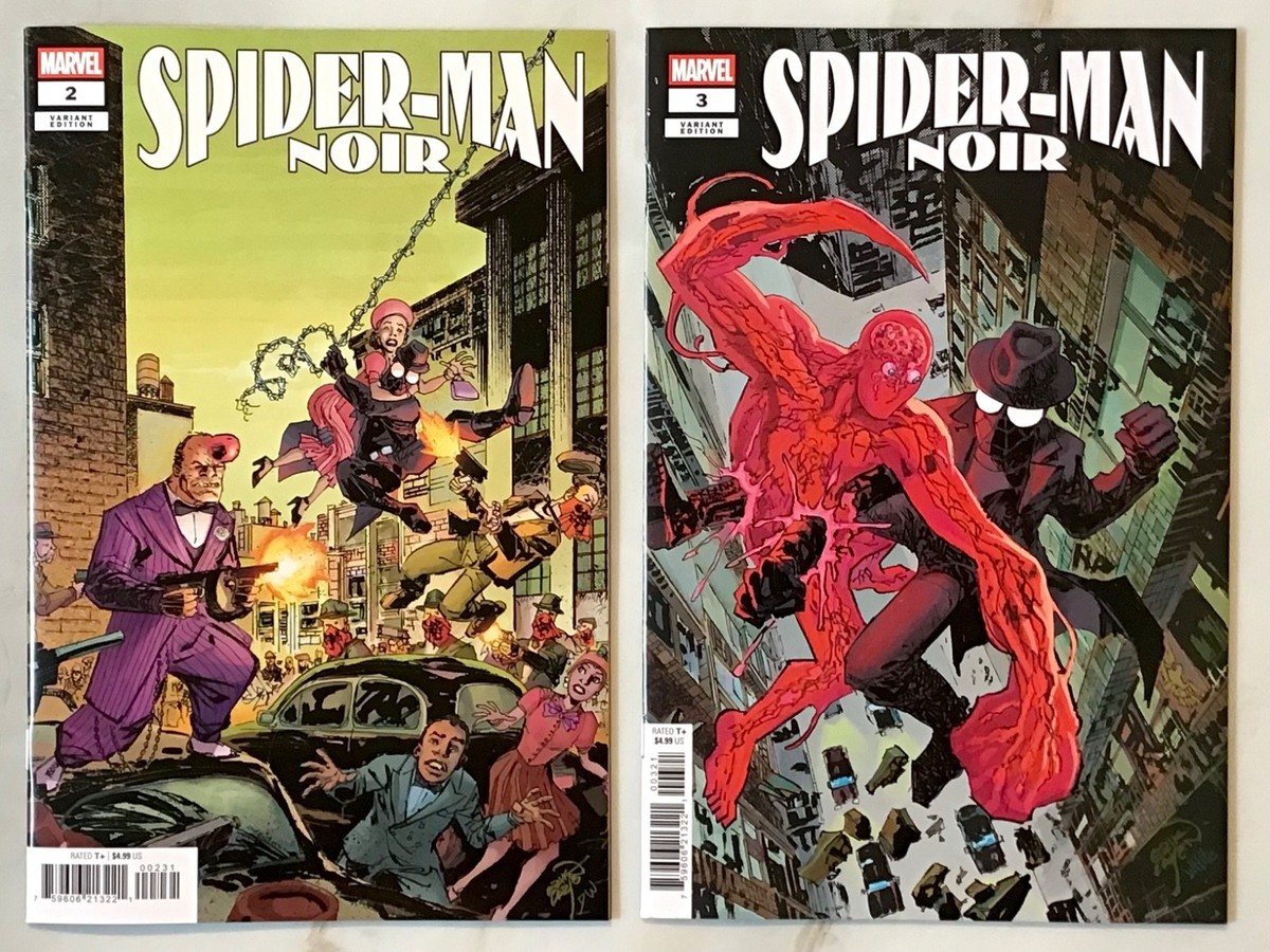 Spider-Man Noir #1-5 All Larson Variants, Andrea Broccardo art