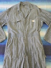 Vtg 60s Penneys Big Mac Sanforized Herringbone Coveralls Denim Workwear 44L