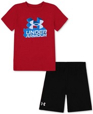 Under Armour Toddler  Little Boys Block Logo Graphic T-Shirt  Shorts, 2 Piece