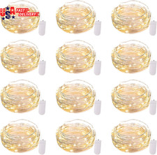 12 Pack LED Fairy Lights Battery Operated String Lights - 7Ft 20LED Waterproof S