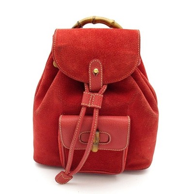 GUCCI Bamboo Backpack Mini Backpack Suede / leather Backpack Â· Daypack...