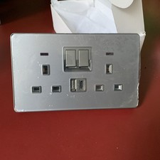 BSEED Double Switched Sockets with USB C and USB A Charging Ports, UK Standard