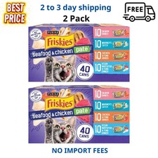Friskies  Seafood  Chicken Pate Adult Cat Wet Food - Variety Pack, 5.5 Oz, 80Ct