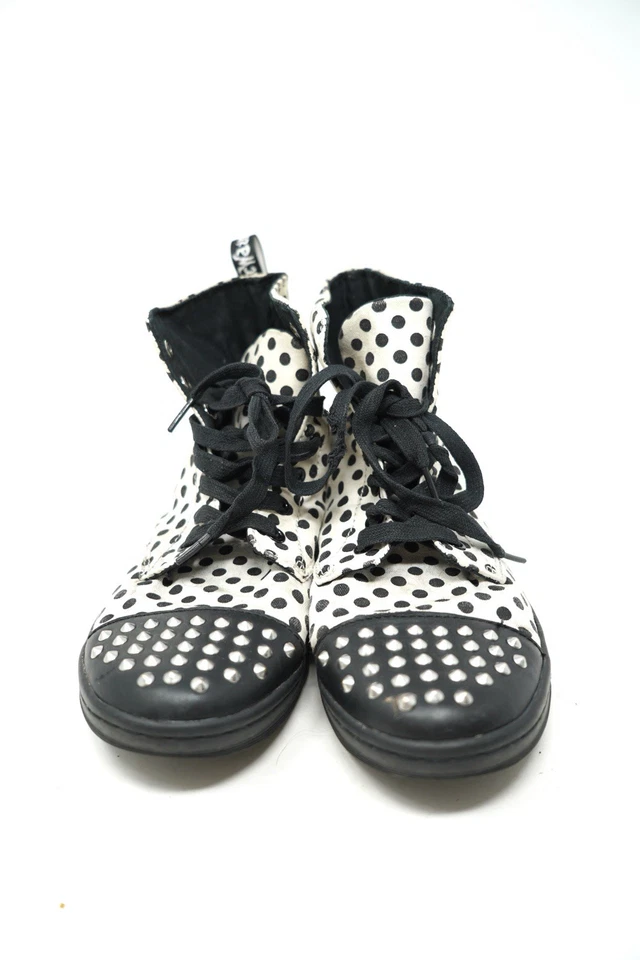 Bota Dr. Marten’s Mujer’s Hackstud Lona Tachonada Con Cordones Lunares Talla 9 Foto 3 de 4