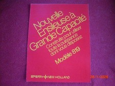 BROCHURE  PUBLICITAIRE   NEW  HOLLAND   ENSILEUSE   MODELE 819