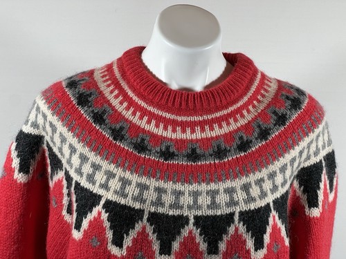Vintage Woolrich Pullover Damen Xl Wolle Fair Isle Langarm eng Strick Freizeit - Bild 21 von 24