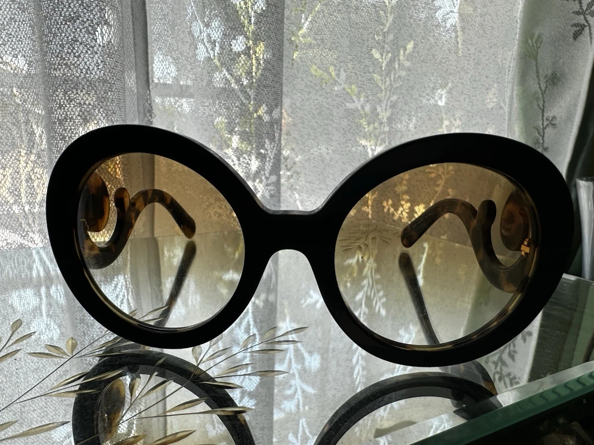 PRADA Black Round Sunglasses for Women for sale | eBay display picture 1