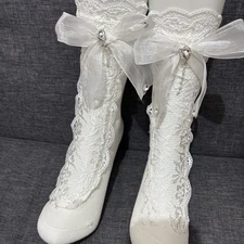 Lolita Bow Lace Socks Girls Women Cute Lace JK Sock