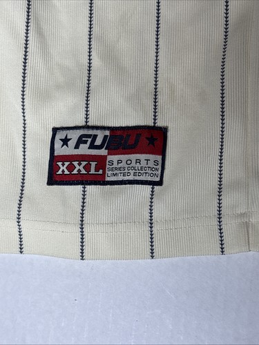 Y2K Fubu Sport Jersey 05 Gold Blue Street Wear Hip Hop Mens 3X Limited Series - Picture 8 of 14