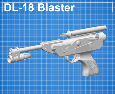 DL-18 Blaster 37cm inspiriert von Star Wars Battlefront | 3D Druck FanProp