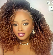 Pre-looped Yanky Twist Crochet Hair 8 Inch 8 Packs Bohemian Passion Twist